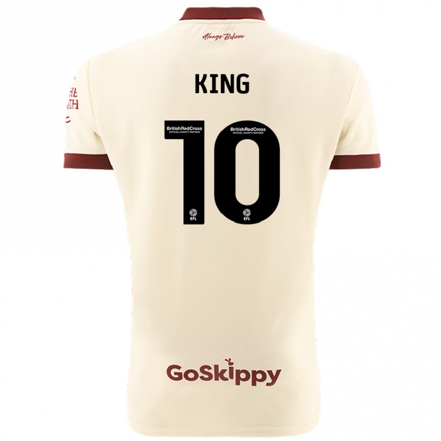 Hombre Fútbol Camiseta Andy King #10 Crema Blanco 2ª Equipación 2024/25 México