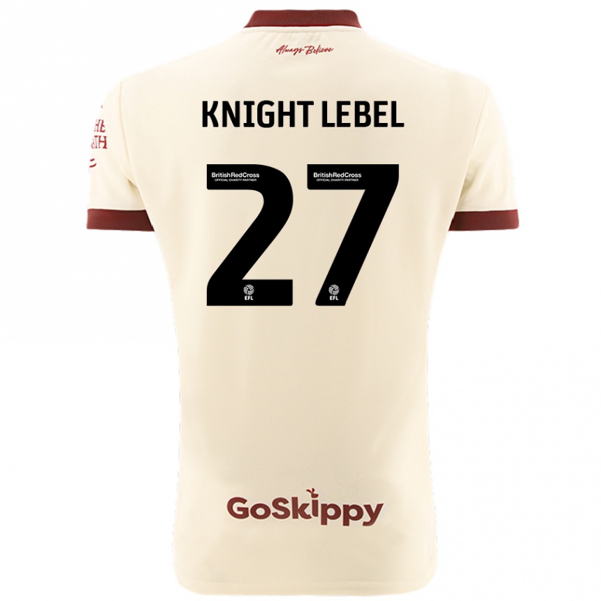 Hombre Fútbol Camiseta Jamie Knight-Lebel #27 Crema Blanco 2ª Equipación 2024/25 México