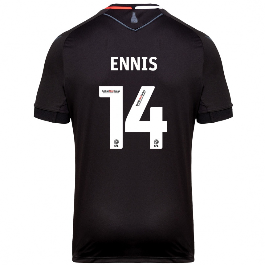 Hombre Fútbol Camiseta Niall Ennis #14 Negro 2ª Equipación 2024/25 México