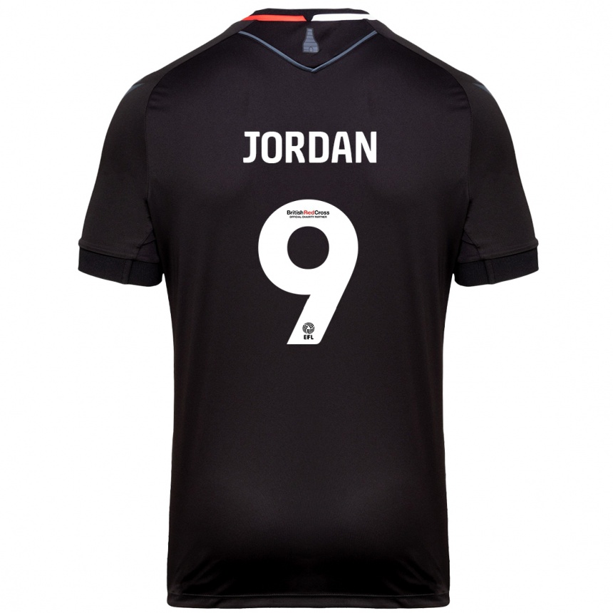 Hombre Fútbol Camiseta Saffron Jordan #9 Negro 2ª Equipación 2024/25 México