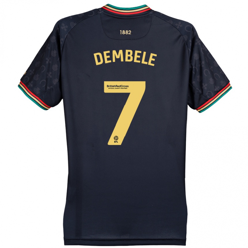 Hombre Fútbol Camiseta Karamoko Dembélé #7 Azul Marino Oscuro 2ª Equipación 2024/25 México