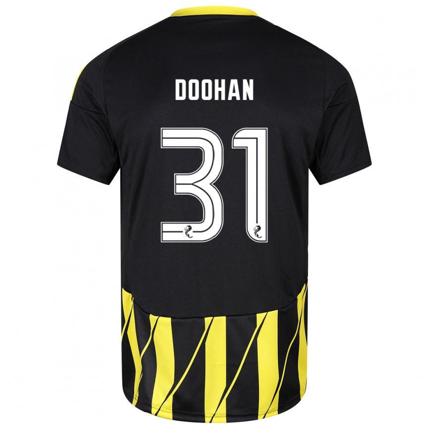 Hombre Fútbol Camiseta Ross Doohan #31 Negro Amarillo 2ª Equipación 2024/25 México