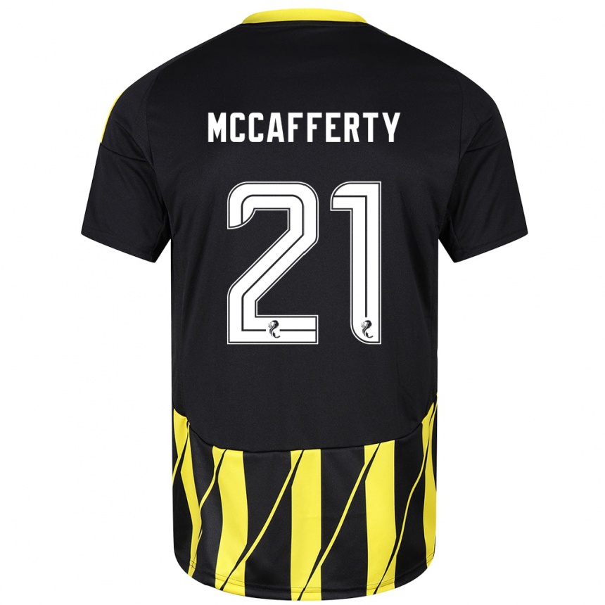 Hombre Fútbol Camiseta Eirinn Mccafferty #21 Negro Amarillo 2ª Equipación 2024/25 México