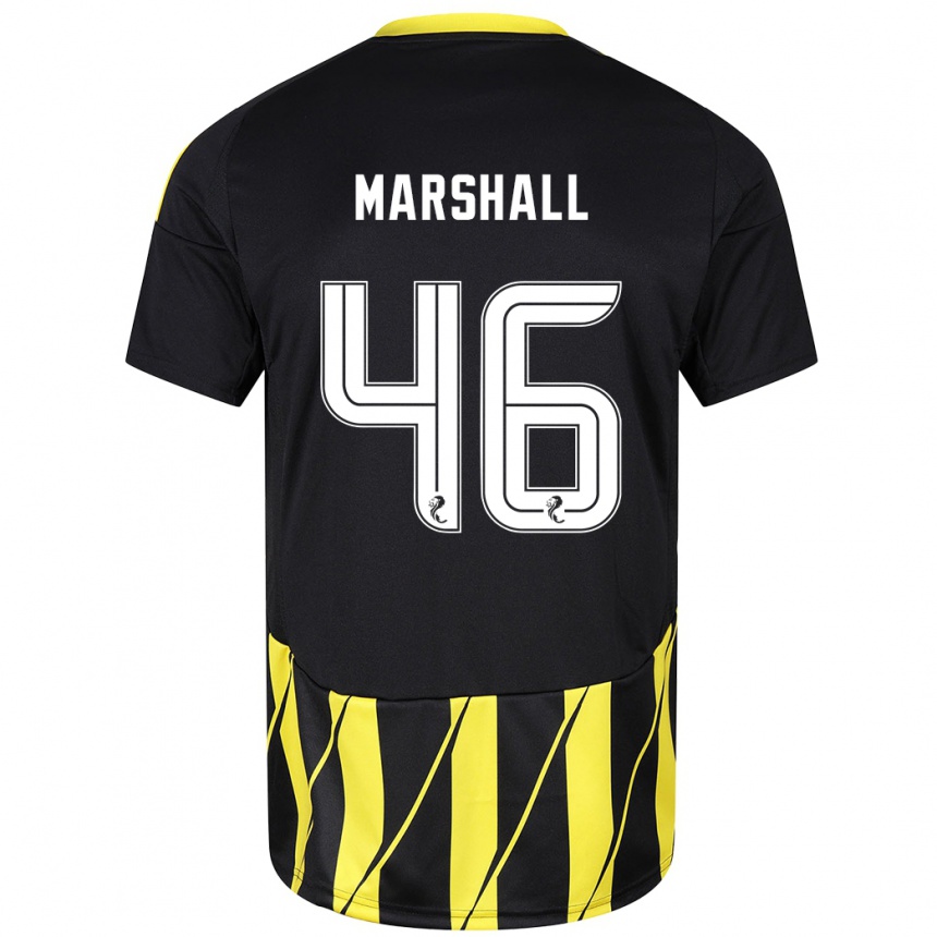 Hombre Fútbol Camiseta Findlay Marshall #46 Negro Amarillo 2ª Equipación 2024/25 México