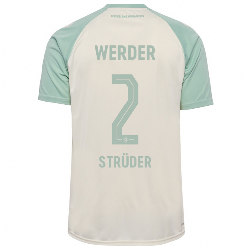 Hombre Fútbol Camiseta Mika Strüder #2 Blanquecino Verde Claro 2ª Equipación 2024/25 México