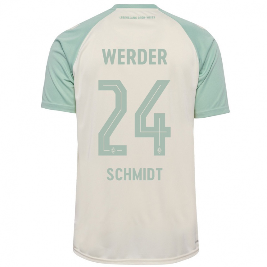 Hombre Fútbol Camiseta Lara Schmidt #24 Blanquecino Verde Claro 2ª Equipación 2024/25 México