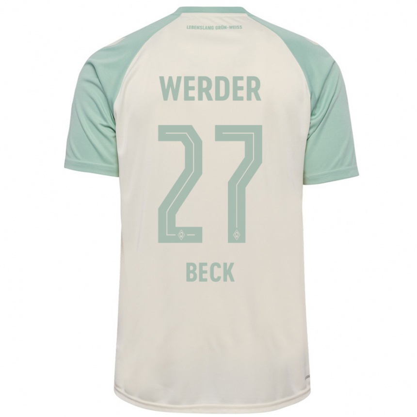 Hombre Fútbol Camiseta Sharon Beck #27 Blanquecino Verde Claro 2ª Equipación 2024/25 México