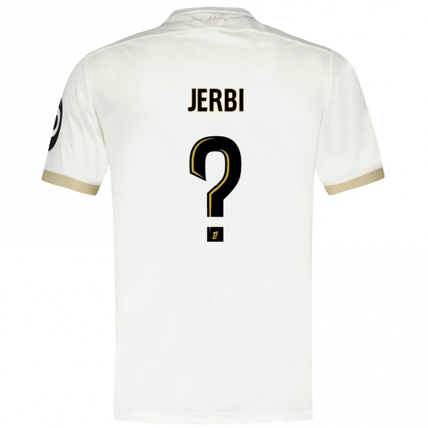 Hombre Fútbol Camiseta Rayan Jerbi #0 Blanco Dorado 2ª Equipación 2024/25 México