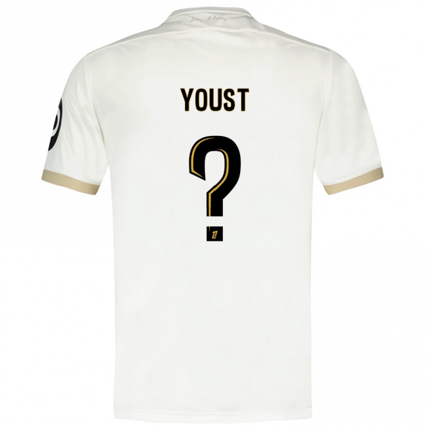 Hombre Fútbol Camiseta Matys Youst #0 Blanco Dorado 2ª Equipación 2024/25 México