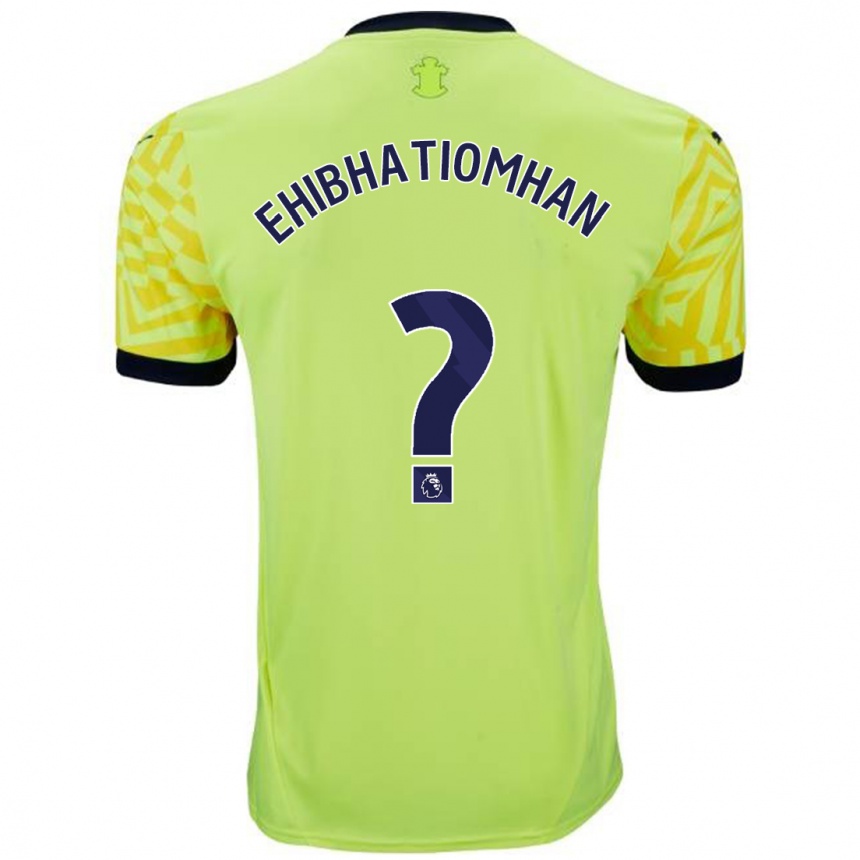 Hombre Fútbol Camiseta Princewill Ehibhatiomhan #0 Amarillo 2ª Equipación 2024/25 México