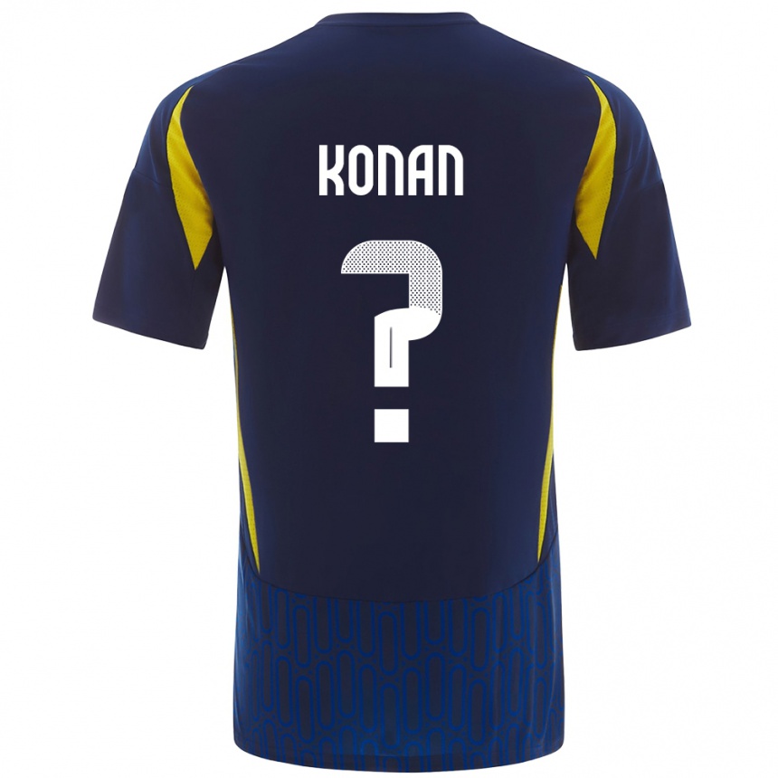 Hombre Fútbol Camiseta Ghislain Konan #0 Azul Amarillo 2ª Equipación 2024/25 México