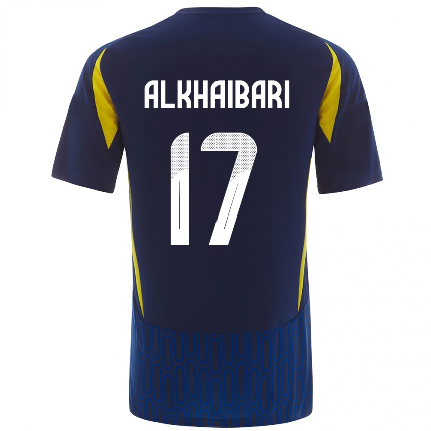 Hombre Fútbol Camiseta Abdullah Al-Khaibari #17 Azul Amarillo 2ª Equipación 2024/25 México