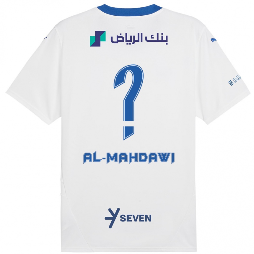 Hombre Fútbol Camiseta Ali Al-Mahdawi #0 Blanco Azul 2ª Equipación 2024/25 México