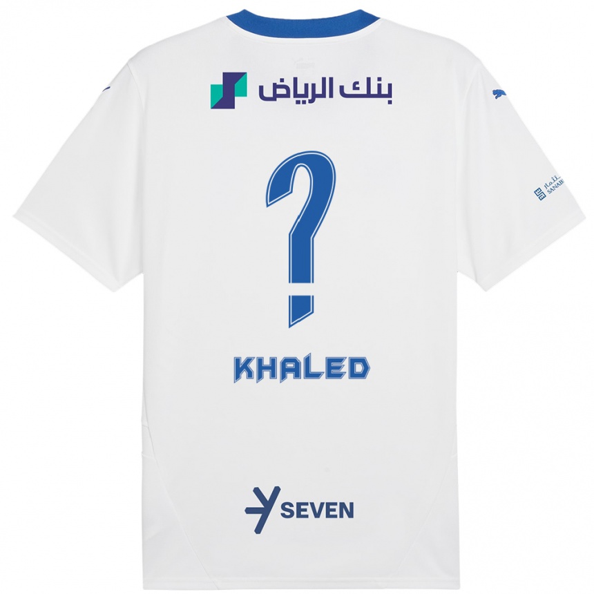 Hombre Fútbol Camiseta Saad Khaled #0 Blanco Azul 2ª Equipación 2024/25 México