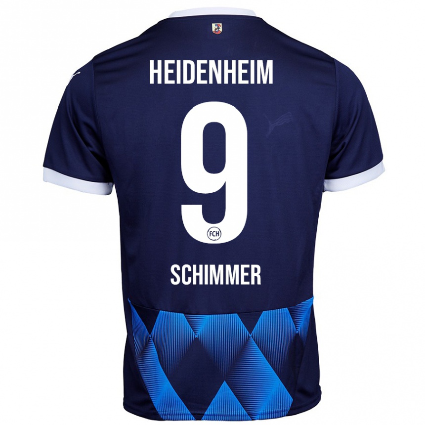 Hombre Fútbol Camiseta Stefan Schimmer #9 Azul Marino Oscuro 2ª Equipación 2024/25 México