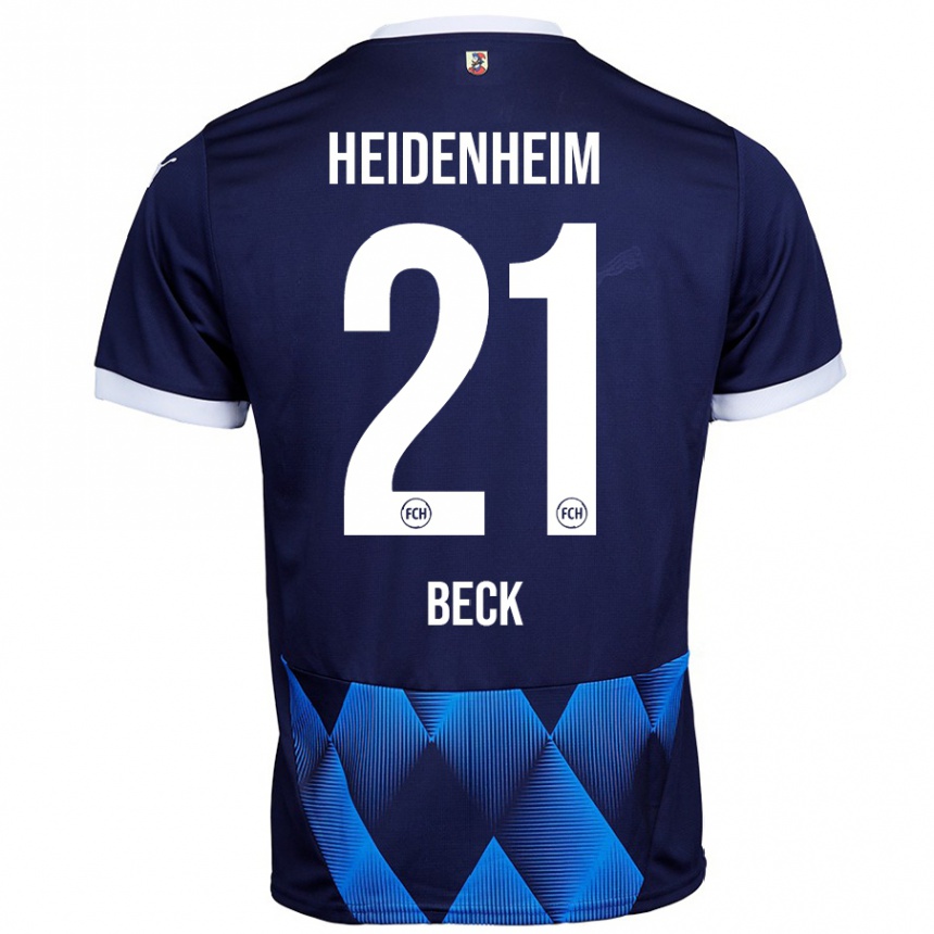 Hombre Fútbol Camiseta Adrian Beck #21 Azul Marino Oscuro 2ª Equipación 2024/25 México