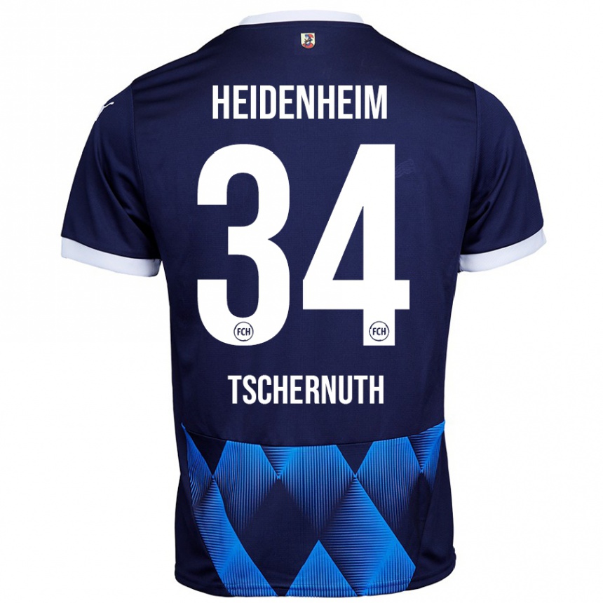 Hombre Fútbol Camiseta Paul Tschernuth #34 Azul Marino Oscuro 2ª Equipación 2024/25 México