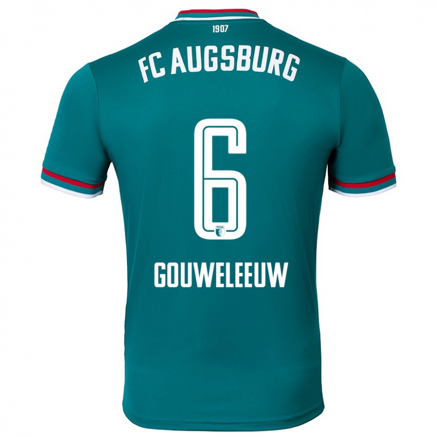 Hombre Fútbol Camiseta Jeffrey Gouweleeuw #6 Verde Oscuro 2ª Equipación 2024/25 México