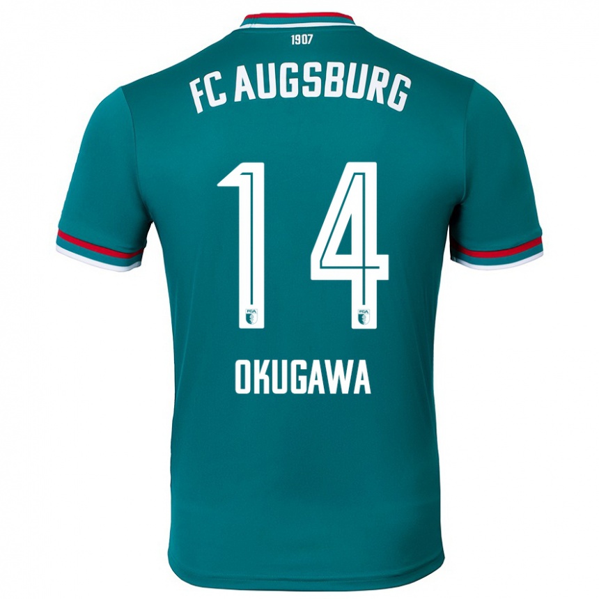 Hombre Fútbol Camiseta Masaya Okugawa #14 Verde Oscuro 2ª Equipación 2024/25 México