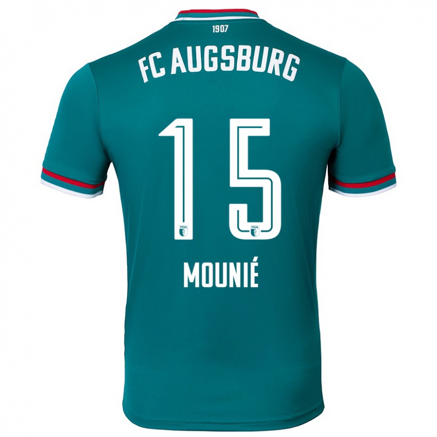 Hombre Fútbol Camiseta Steve Mounié #15 Verde Oscuro 2ª Equipación 2024/25 México