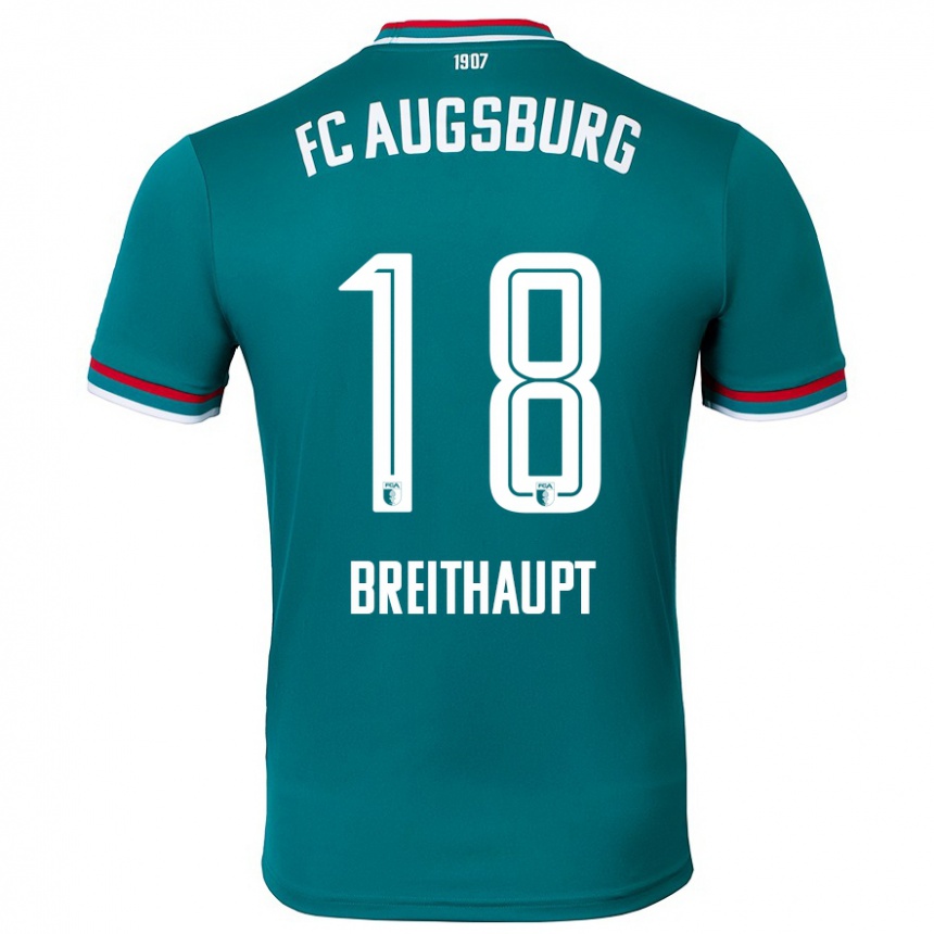 Hombre Fútbol Camiseta Tim Breithaupt #18 Verde Oscuro 2ª Equipación 2024/25 México