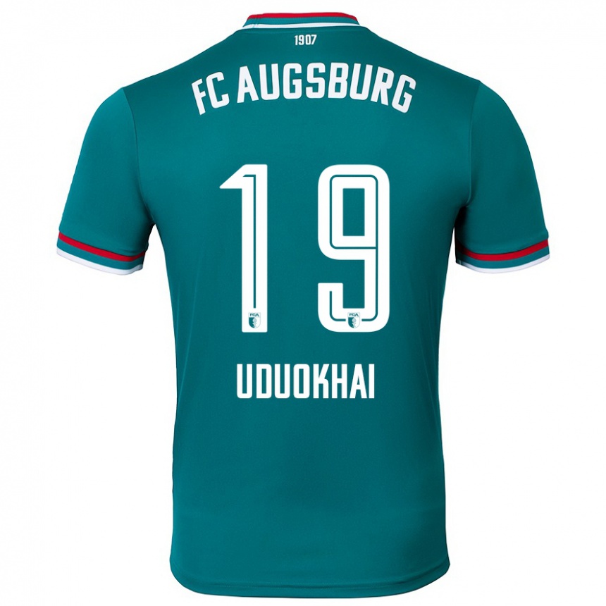 Hombre Fútbol Camiseta Felix Uduokhai #19 Verde Oscuro 2ª Equipación 2024/25 México