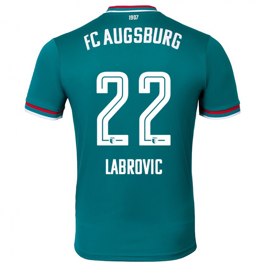 Hombre Fútbol Camiseta Nediljko Labrovic #22 Verde Oscuro 2ª Equipación 2024/25 México