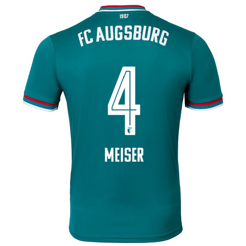 Hombre Fútbol Camiseta Felix Meiser #4 Verde Oscuro 2ª Equipación 2024/25 México