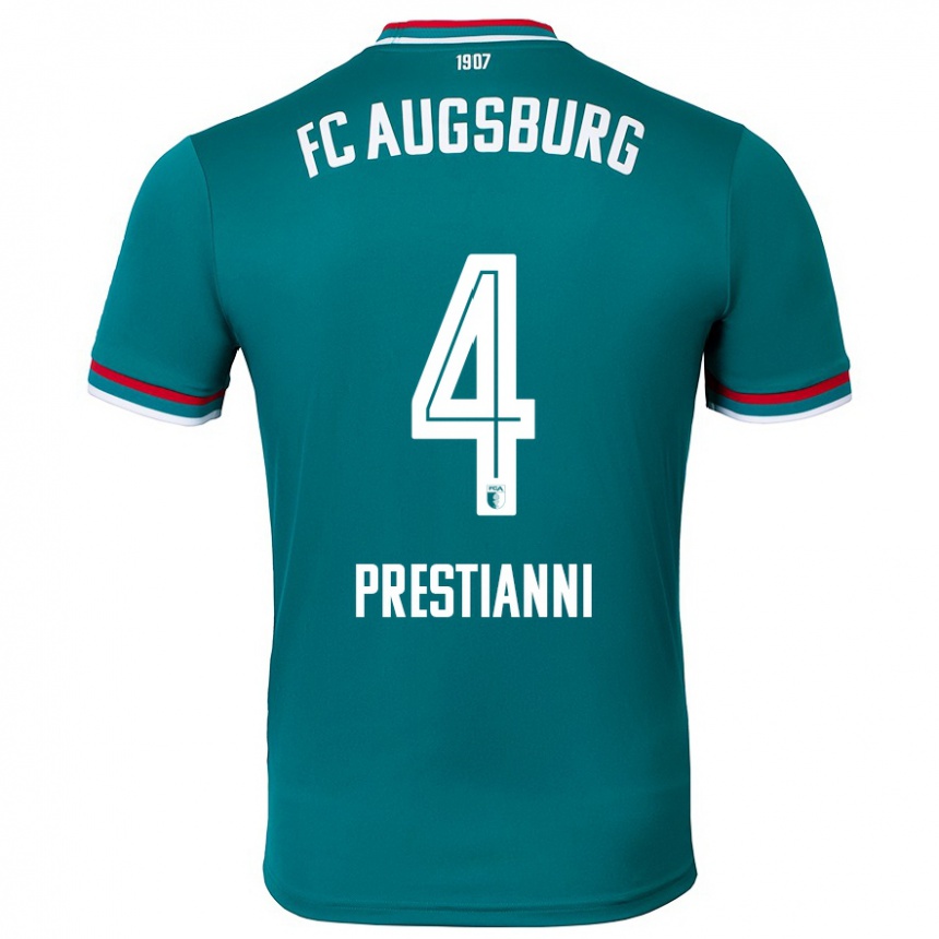 Hombre Fútbol Camiseta Luis Prestianni #4 Verde Oscuro 2ª Equipación 2024/25 México