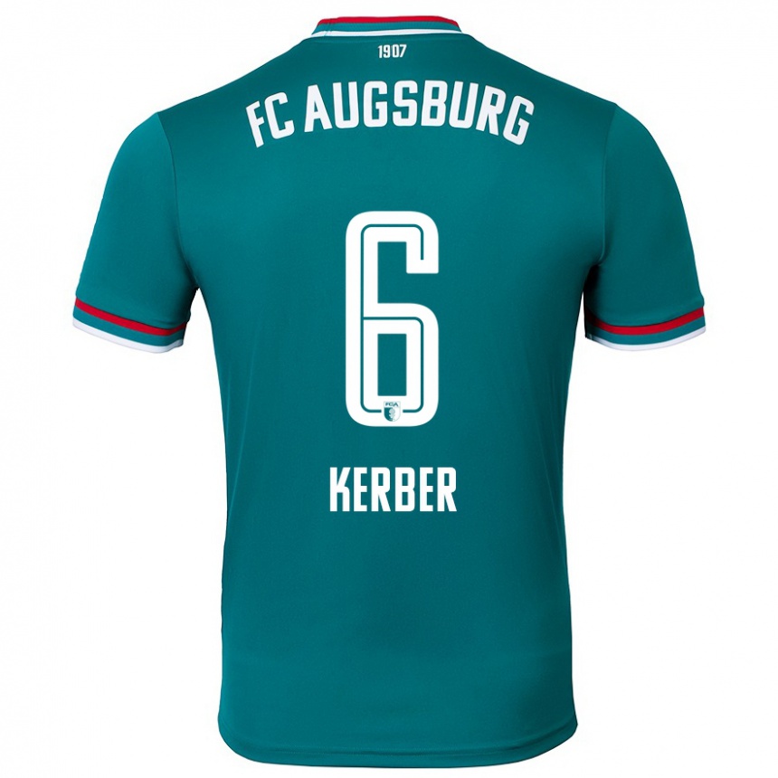 Hombre Fútbol Camiseta Luca Kerber #6 Verde Oscuro 2ª Equipación 2024/25 México