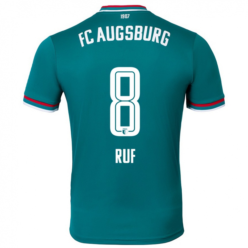 Hombre Fútbol Camiseta Jonas Ruf #8 Verde Oscuro 2ª Equipación 2024/25 México