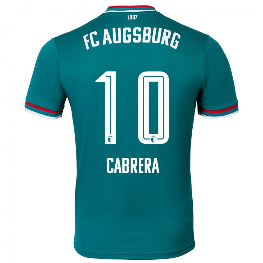 Hombre Fútbol Camiseta Juan Cabrera #10 Verde Oscuro 2ª Equipación 2024/25 México