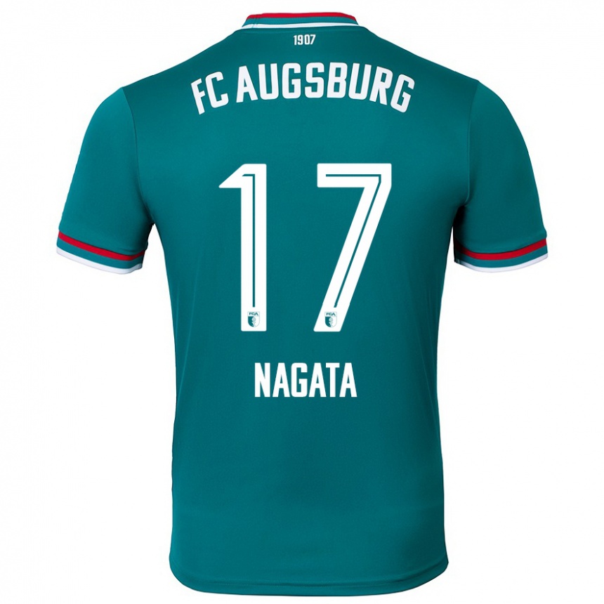 Hombre Fútbol Camiseta Ryoji Nagata #17 Verde Oscuro 2ª Equipación 2024/25 México