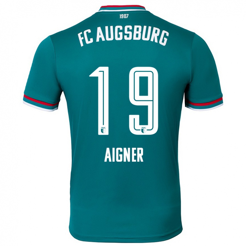 Hombre Fútbol Camiseta Lukas Aigner #19 Verde Oscuro 2ª Equipación 2024/25 México