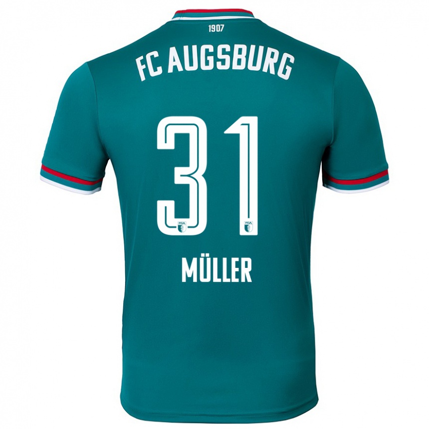 Hombre Fútbol Camiseta Noah Müller #31 Verde Oscuro 2ª Equipación 2024/25 México