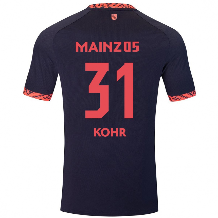 Hombre Fútbol Camiseta Dominik Kohr #31 Azul Coral Rojo 2ª Equipación 2024/25 México