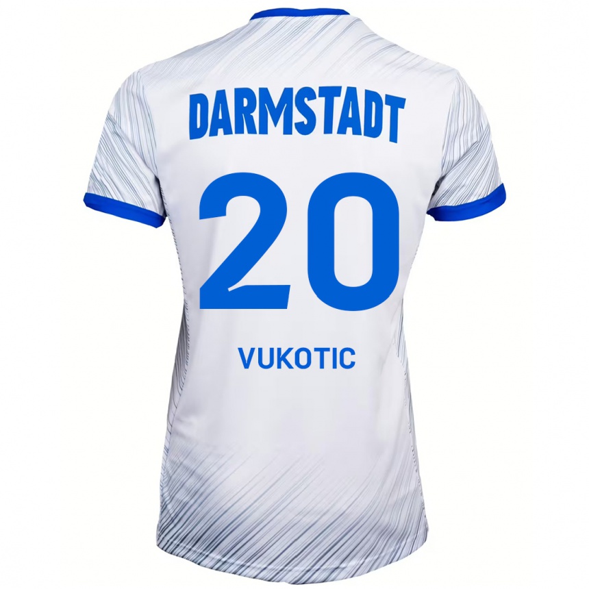 Hombre Fútbol Camiseta Aleksandar Vukotic #20 Blanco Azul 2ª Equipación 2024/25 México