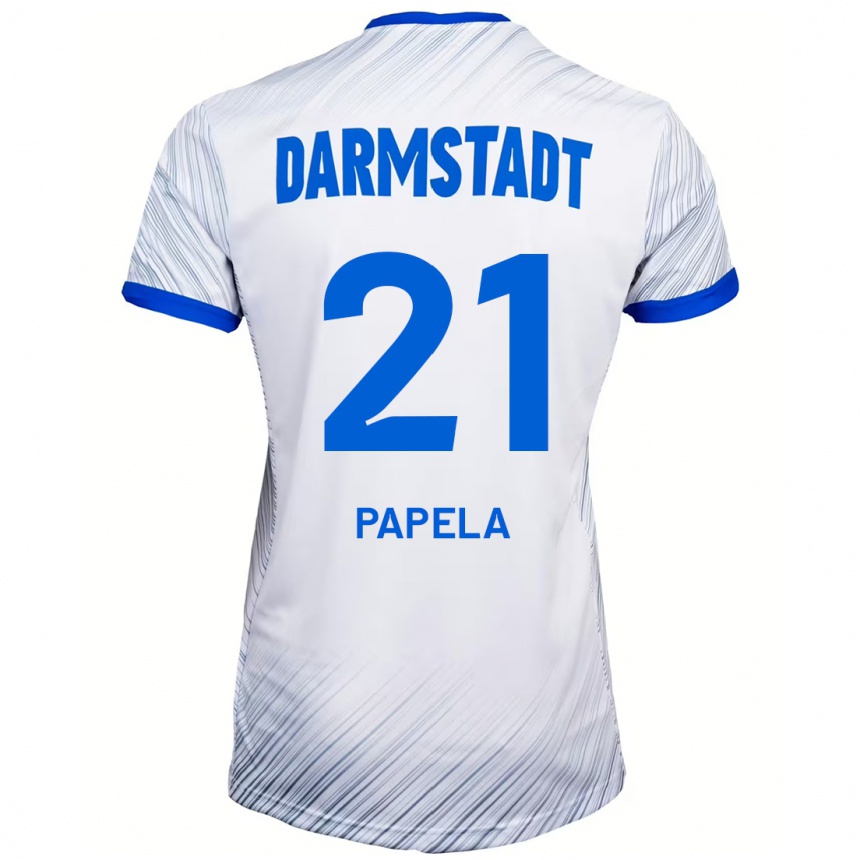 Hombre Fútbol Camiseta Merveille Papela #21 Blanco Azul 2ª Equipación 2024/25 México