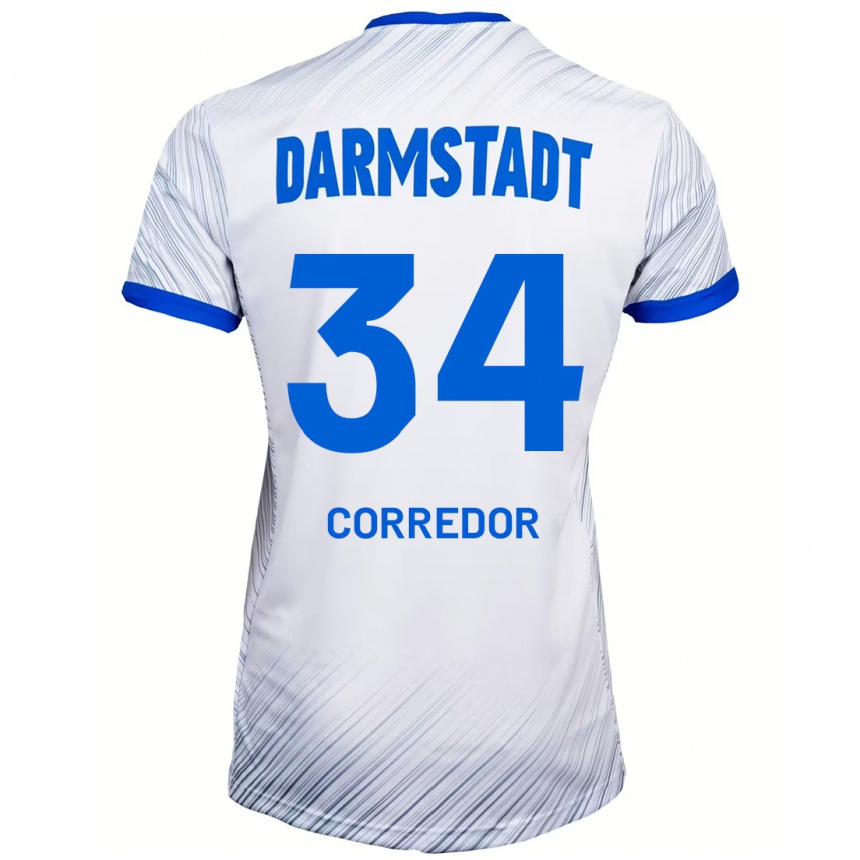 Hombre Fútbol Camiseta Killian Corredor #34 Blanco Azul 2ª Equipación 2024/25 México