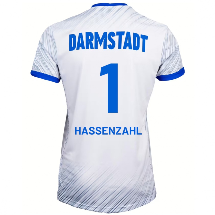 Hombre Fútbol Camiseta Leon Hassenzahl #1 Blanco Azul 2ª Equipación 2024/25 México