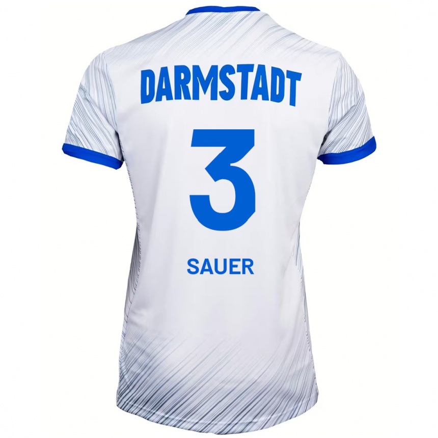 Hombre Fútbol Camiseta Nick Sauer #3 Blanco Azul 2ª Equipación 2024/25 México