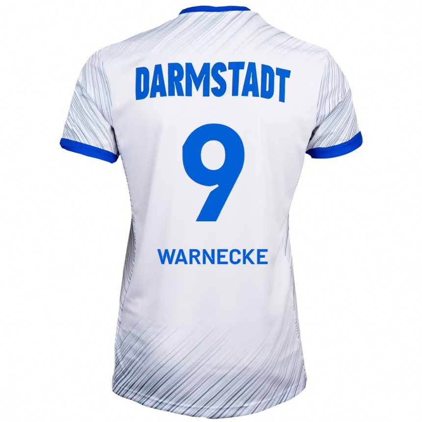 Hombre Fútbol Camiseta Ben Warnecke #9 Blanco Azul 2ª Equipación 2024/25 México