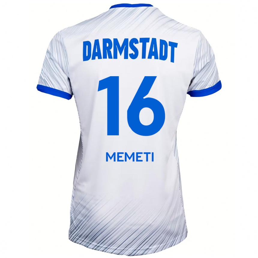 Hombre Fútbol Camiseta Dilon Memeti #16 Blanco Azul 2ª Equipación 2024/25 México