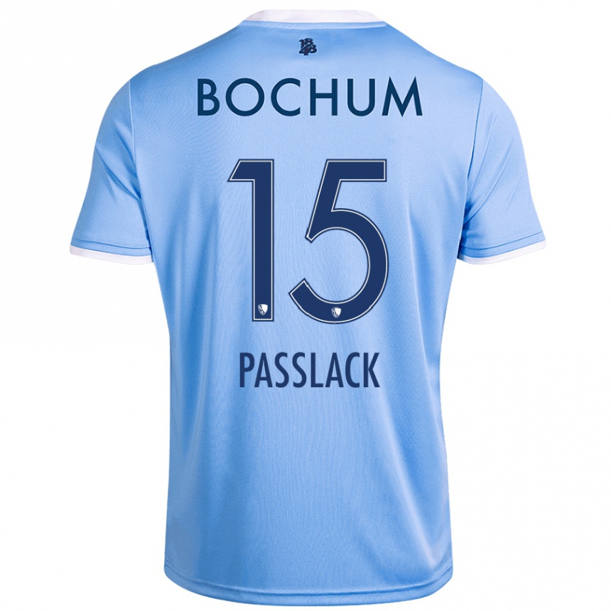 Hombre Fútbol Camiseta Felix Passlack #15 Azul Cielo 2ª Equipación 2024/25 México