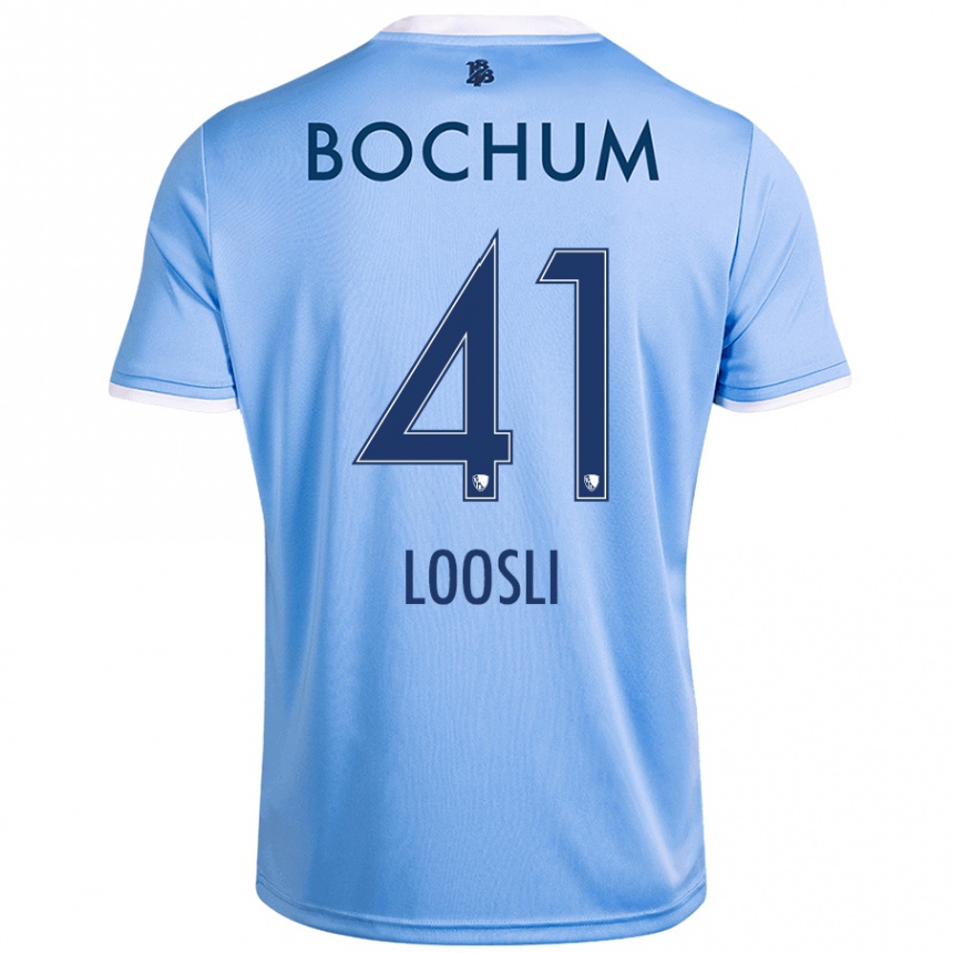 Hombre Fútbol Camiseta Noah Loosli #41 Azul Cielo 2ª Equipación 2024/25 México