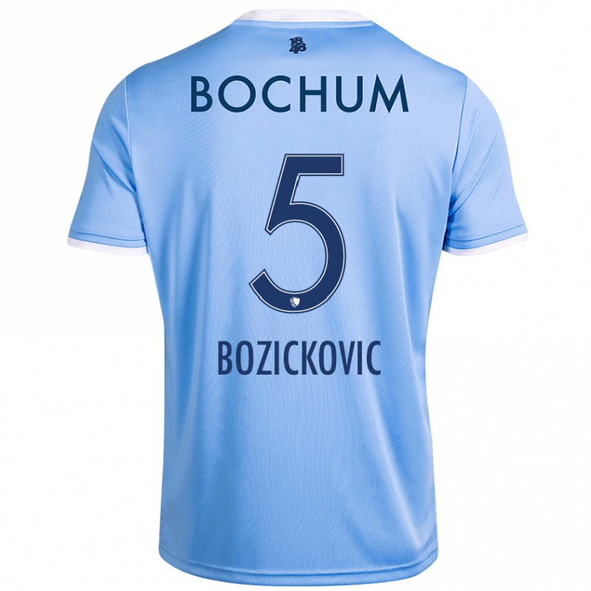 Hombre Fútbol Camiseta Niko Bozickovic #5 Azul Cielo 2ª Equipación 2024/25 México