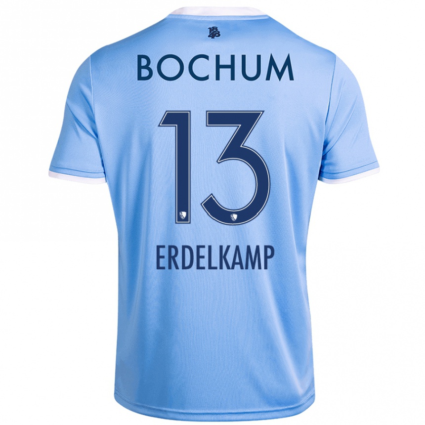 Hombre Fútbol Camiseta Luca Erdelkamp #13 Azul Cielo 2ª Equipación 2024/25 México