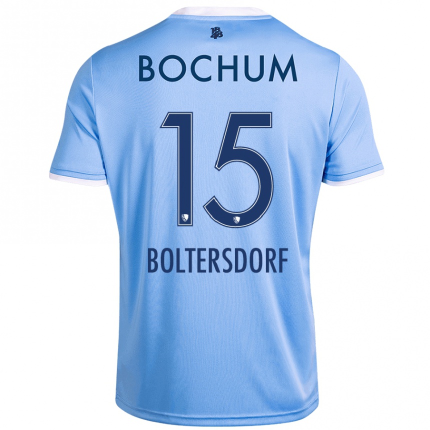 Hombre Fútbol Camiseta Sebastian Boltersdorf #15 Azul Cielo 2ª Equipación 2024/25 México