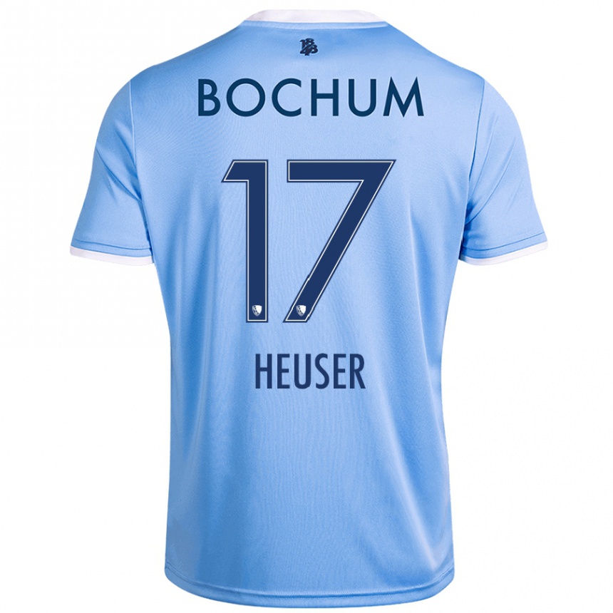 Hombre Fútbol Camiseta Ben Heuser #17 Azul Cielo 2ª Equipación 2024/25 México