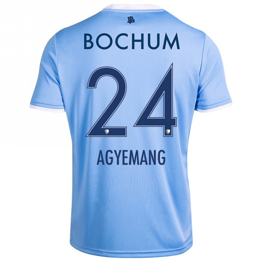 Hombre Fútbol Camiseta Donovan Agyemang #24 Azul Cielo 2ª Equipación 2024/25 México